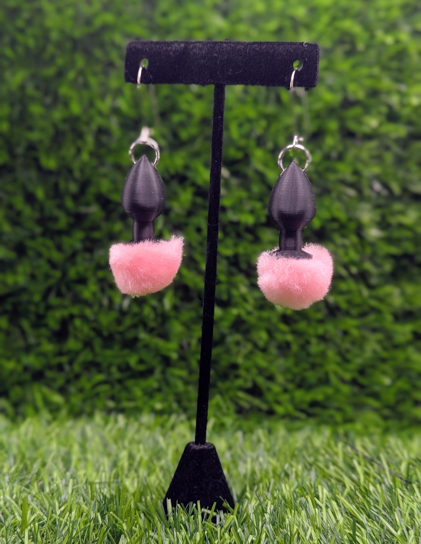 Bunny Tail Butt Plug Earrings