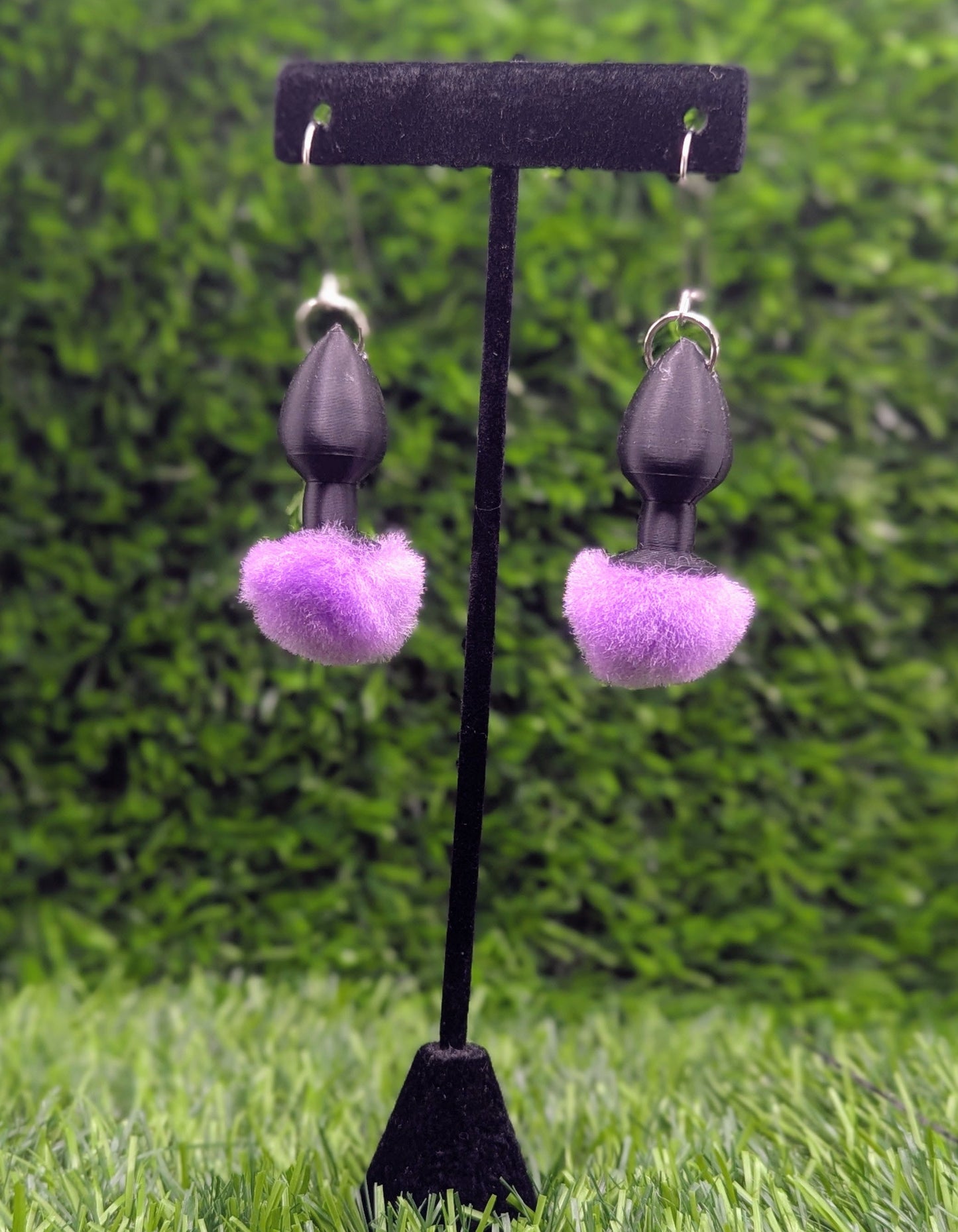 Bunny Tail Butt Plug Earrings