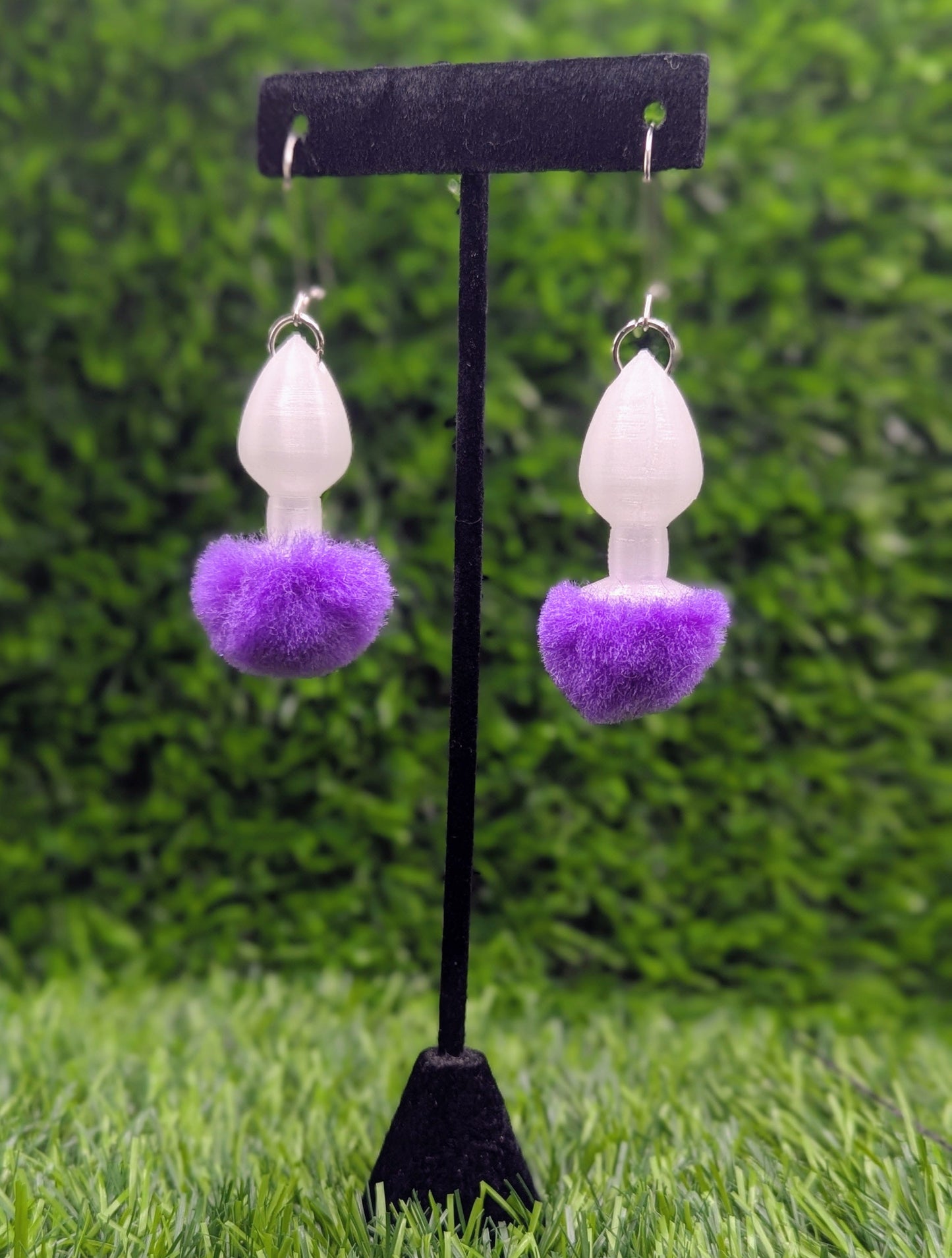 Bunny Tail Butt Plug Earrings